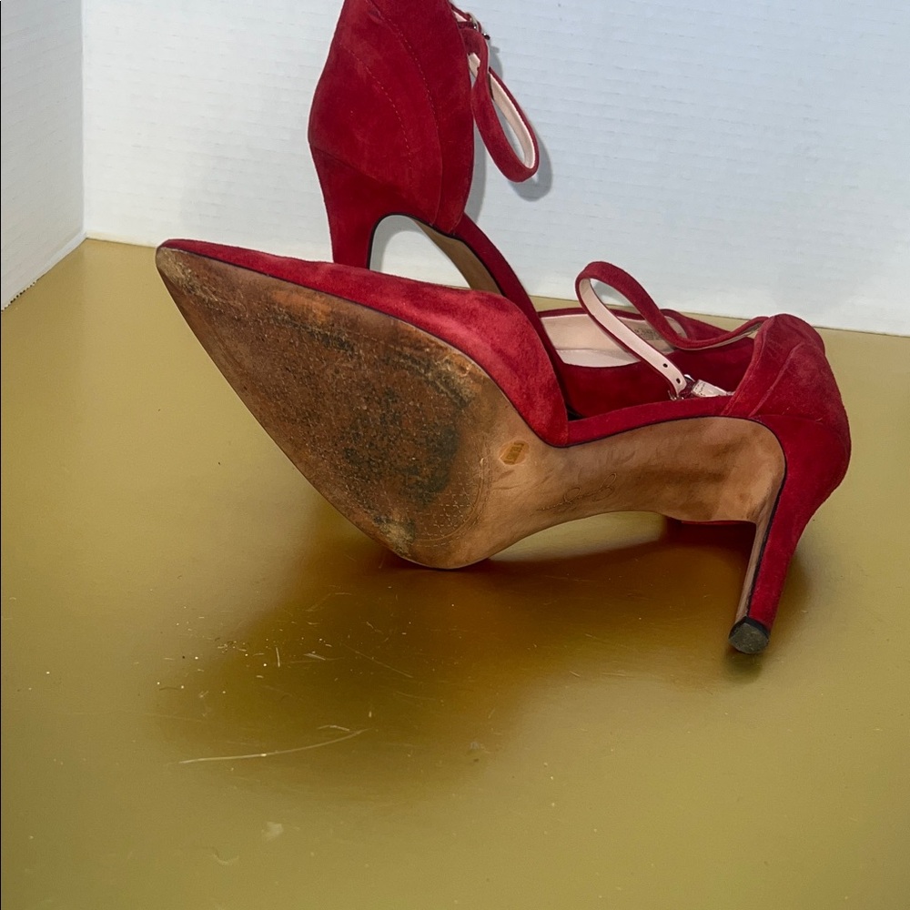 Jessica Simpson Red Suede Heels - Picture 7 of 8